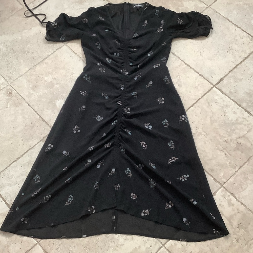 Sam Edelman Black Floral Short Sleeve Dress